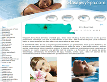 Tablet Screenshot of masajesyspa.com